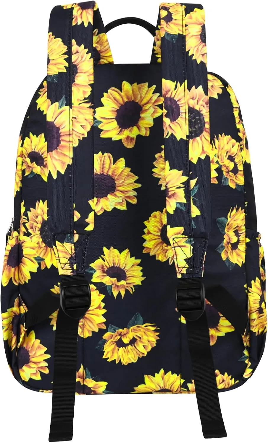 15.6 Inch Laptop Backpack for Men, College Bookbag, Sunflower Backpacks for School, Girls Backpack, Water Resistant Backpack for Teens, Work Backpack for Women (Sunflower Black)