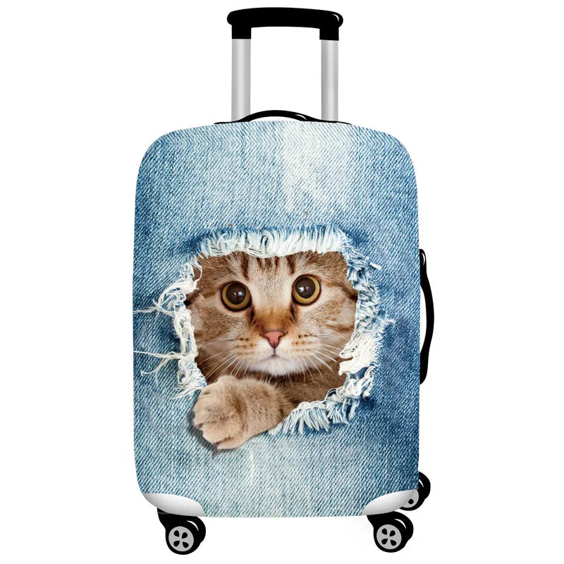 18-20 Inch Elastic Luggage Cover with Zipper, Travel Suitcase Protector, Scratch Resistant Luggage Cover