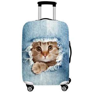 18-20 Inch Elastic Luggage Cover with Zipper, Travel Suitcase Protector, Scratch Resistant Luggage Cover