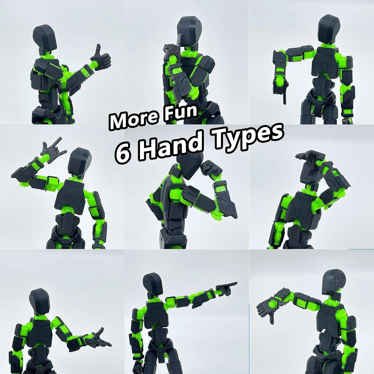 2-Pack Assembled Titan 13 Action Figure, T 3D Printed 13 Action Figure Set T Action Figure Dummy 13 Lucky 13, Desktop Decorations Game Gifts, (LP Golden)