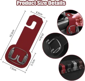 2 Pcs Car Seat Headrest Hook for Chevrolet Bolt Matiz Spark Kalos Aveo, Car Seat Back Storage Hook, Multifunctional Back Seat Hook, for Handbag Purse Umbrellas Grocery Bag A Black
