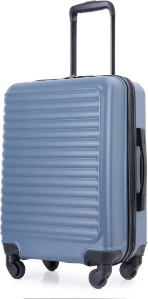 20-inch Lightweight Hardside Luggage, Carry-On 100% ABS Durable Suitcase with Spinner Wheels&Non-Woven Bag, Travel Suitcase with TSA Lock for Men and Women, Blue