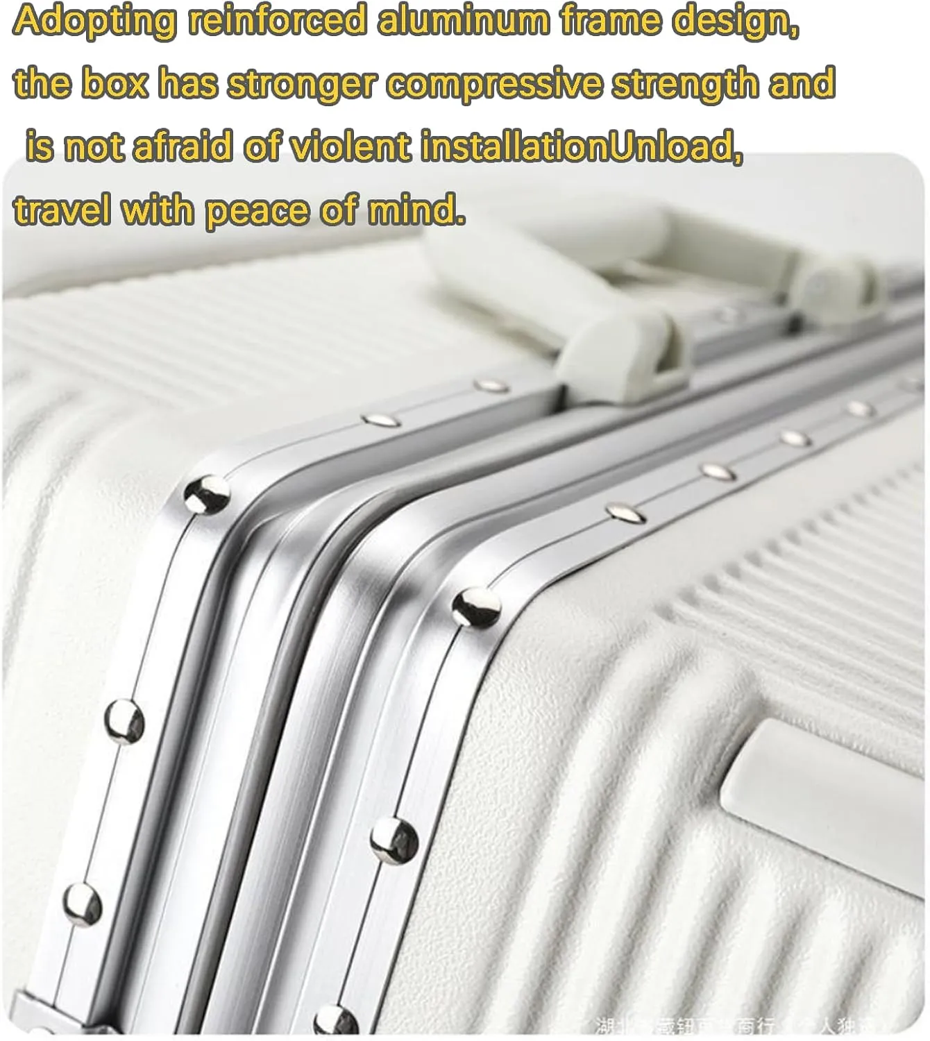 20 Inch Luggage ABS Hard Shell Luggage with 4 Spinner Wheels Carry On Luggage Wide Handle Travel Luggage Aluminum Frame,Black,26in