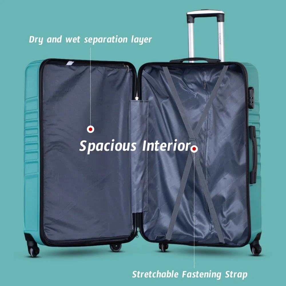 20 Inch Partner Aqua Wave ABS Lightweight Carry On Luggage Bags With Spinner Wheels