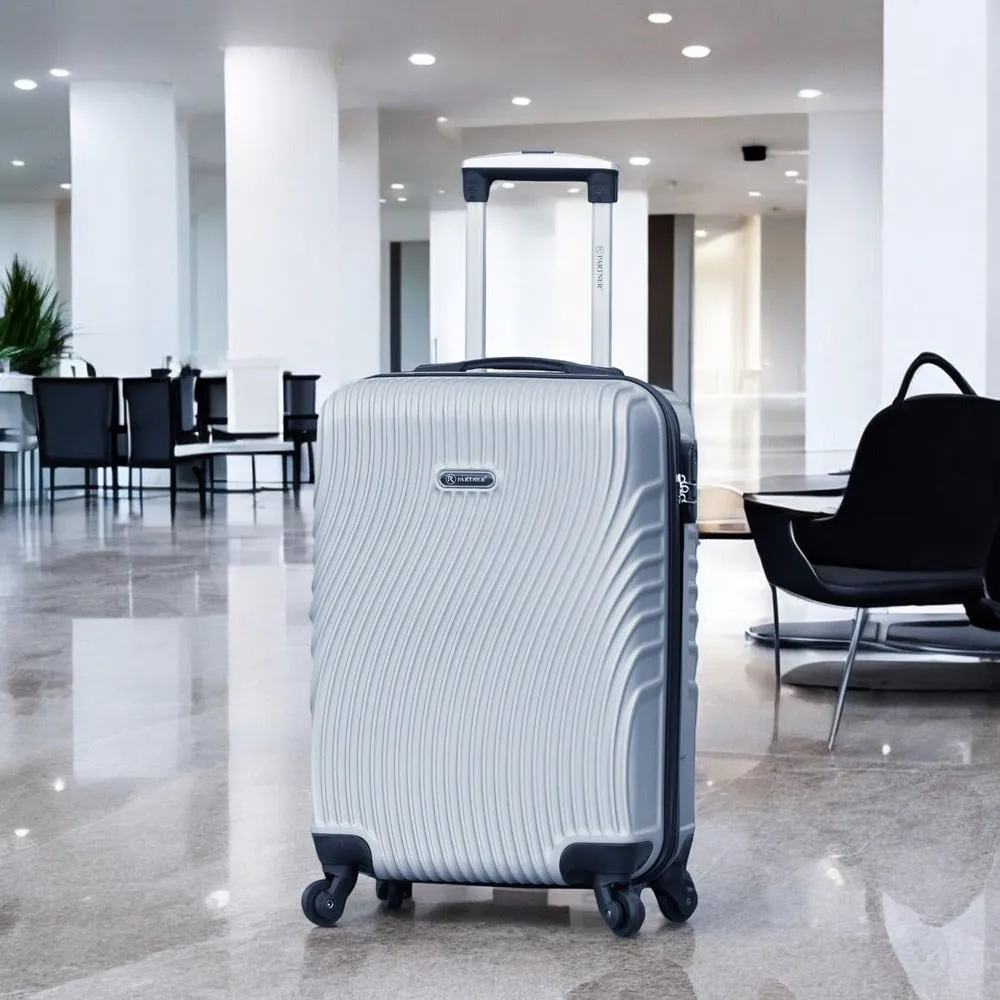 20 Inch Partner Aqua Wave ABS Lightweight Carry On Luggage Bags With Spinner Wheels