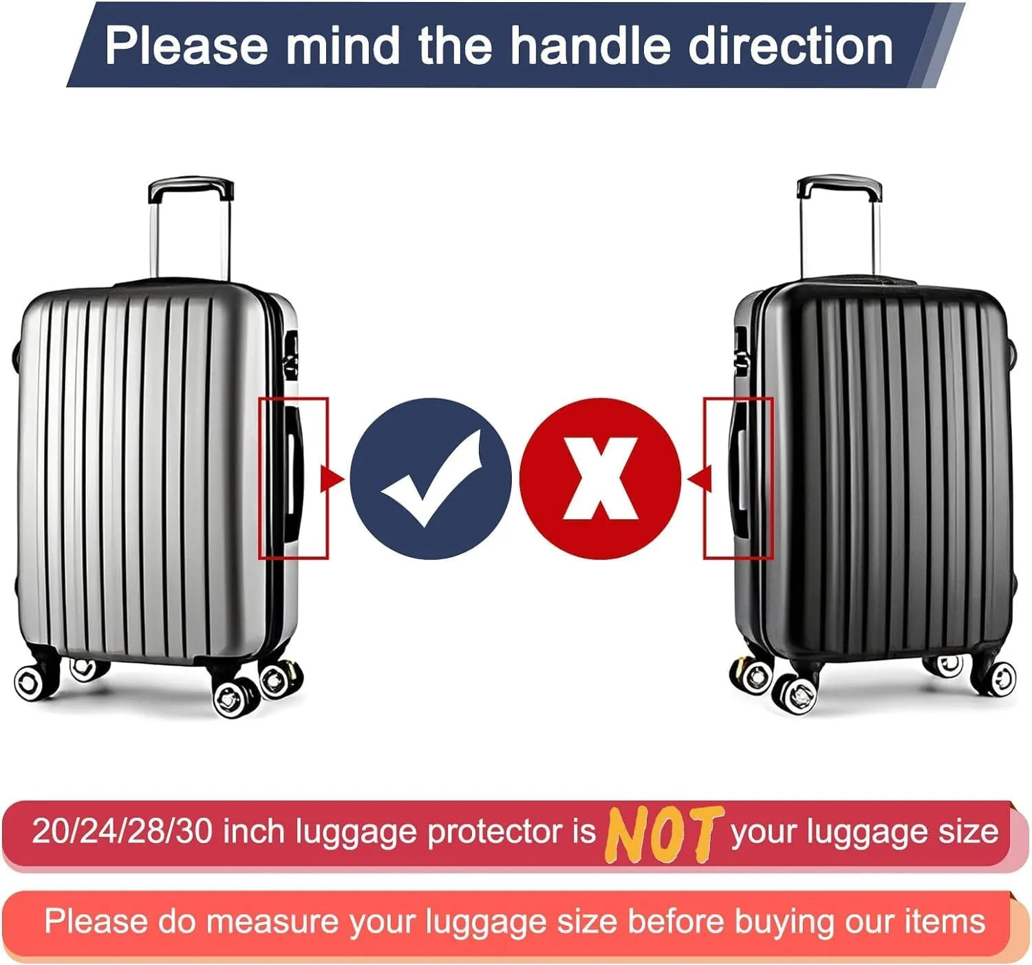 20/24/28 Inch Thicken Transparent Luggage Cover Suitcase Protector Waterproof PVC Full Clear Cover Travel Suitcase Set Full Clear 20 24 28 inch
