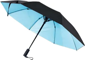 2025 Foldable Umbrella with Fan & Mist Spray – UPF 50  UV Protection, Rechargeable (2600mAh), Dual Cooling for Beach, Golf, Travel