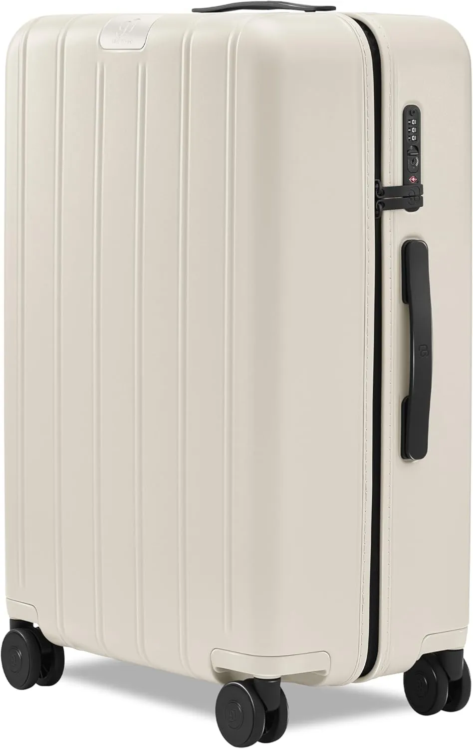 24 Inch Luggage with Spinner Wheels, Checked Luggage, Large Luggage for 5-7 Days Travel, 100% Hardshell PC, TSA Lock, 26.3 X 17.7 X 10.8 (Lily White, Missouri)