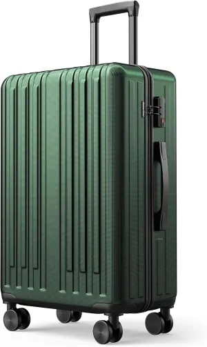 28 inch Luggage Hardside Lightweight Suitcase with Spinner Wheels TSA Lock for Travel Business, Green