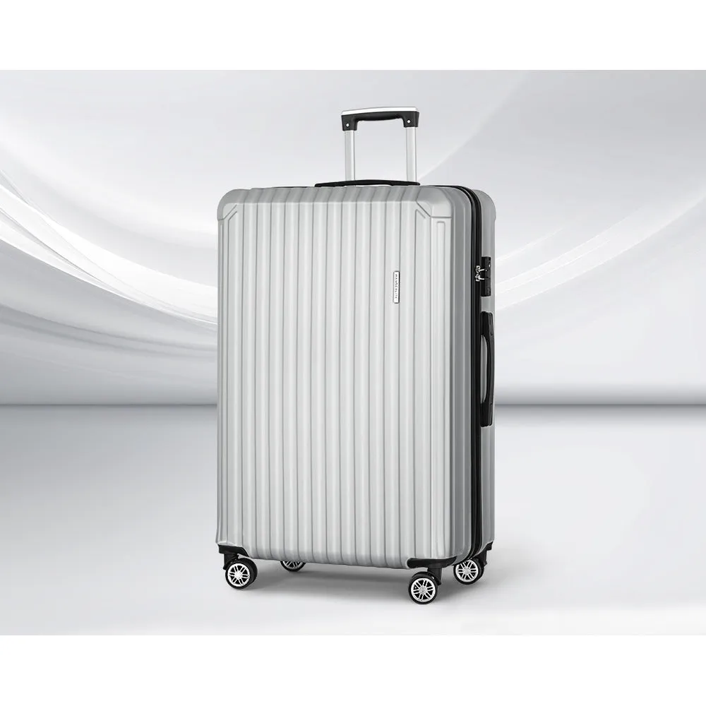 28-inch TSA Lock Hard Shell Luggage Set - Light Grey
