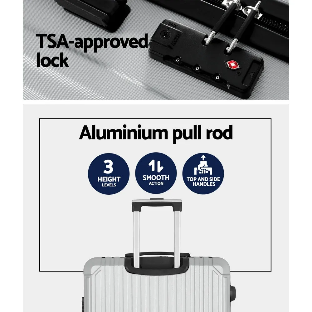 28-inch TSA Lock Hard Shell Luggage Set - Light Grey