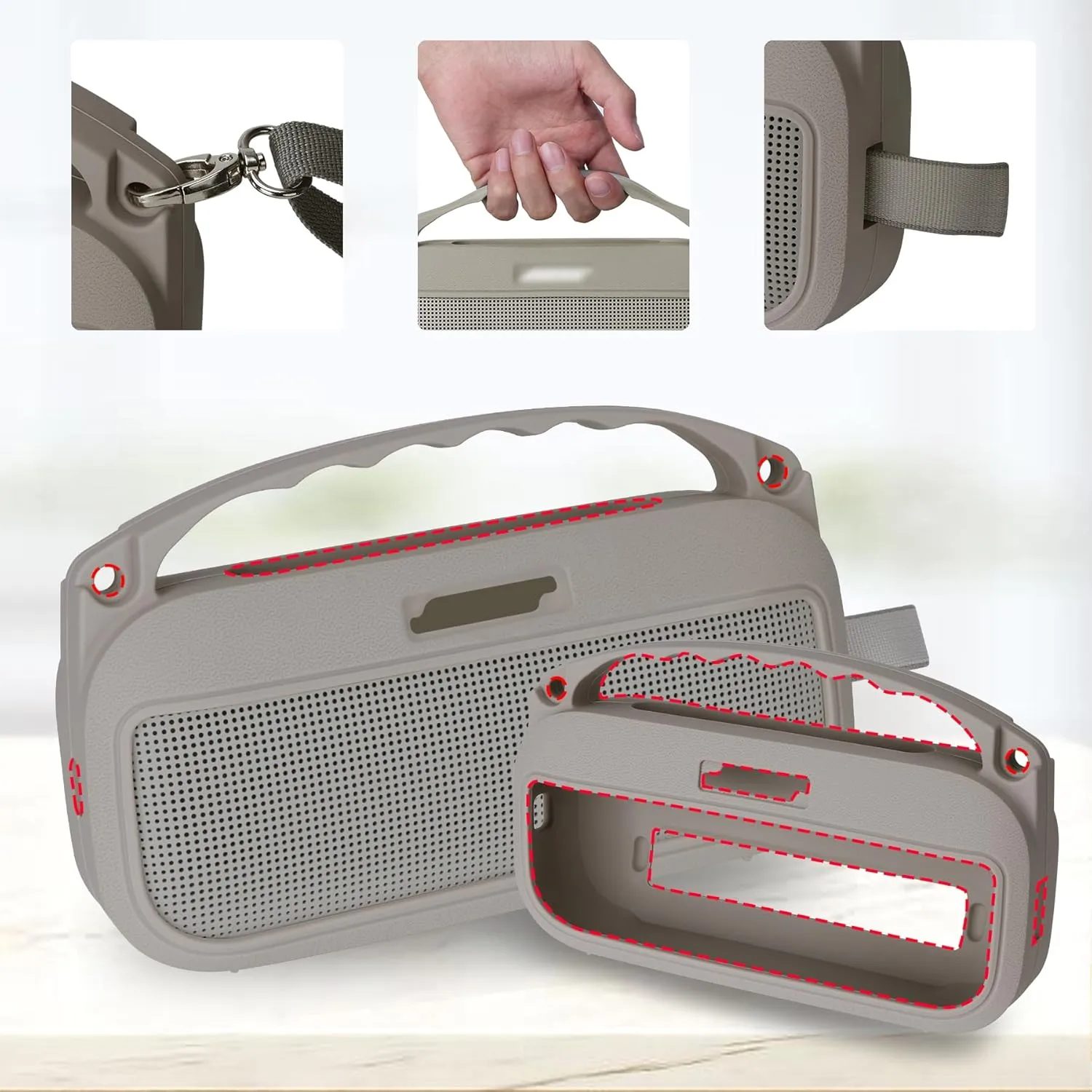 2nd Silicone Cover Compatible with Bose SoundLink Flex 2nd Gen/Bose SoundLink Flex Portable Speaker (Sandstone)