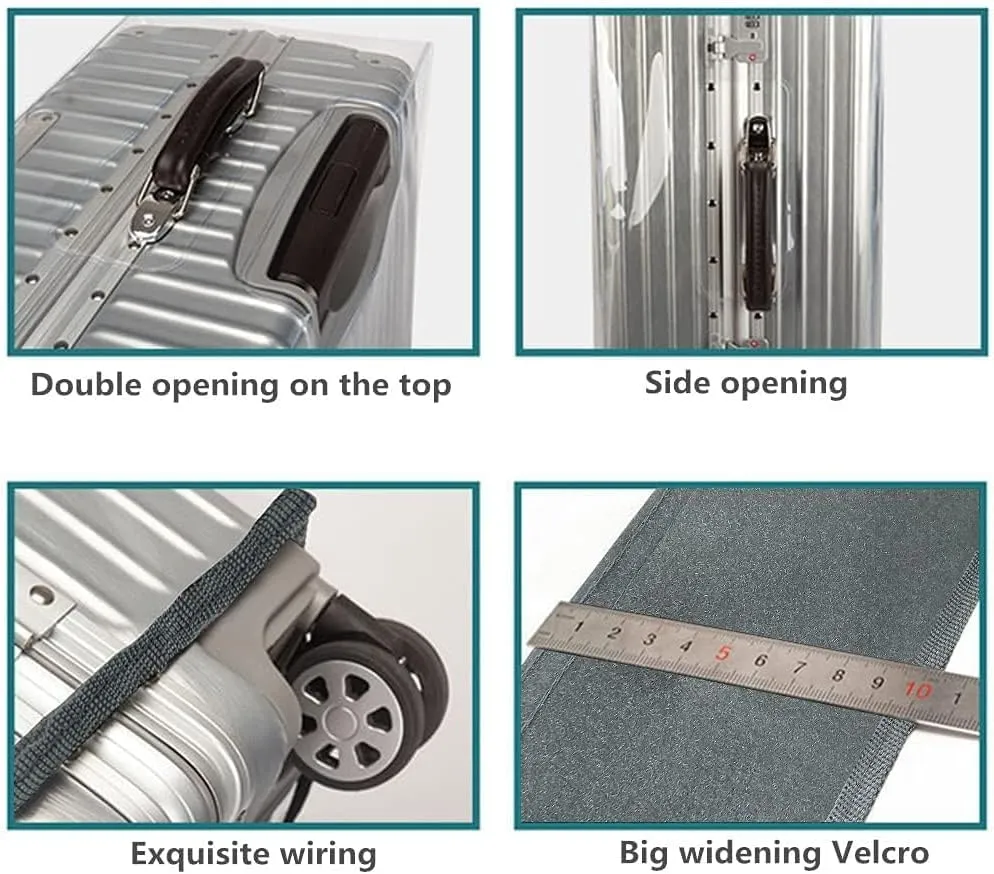 30 Inch Clear PVC Suitcase Cover Protectors Suitcase Covers for Luggage Thickened suitcase protective cover for Wheeled Suitcase Suitable for 30"-31"