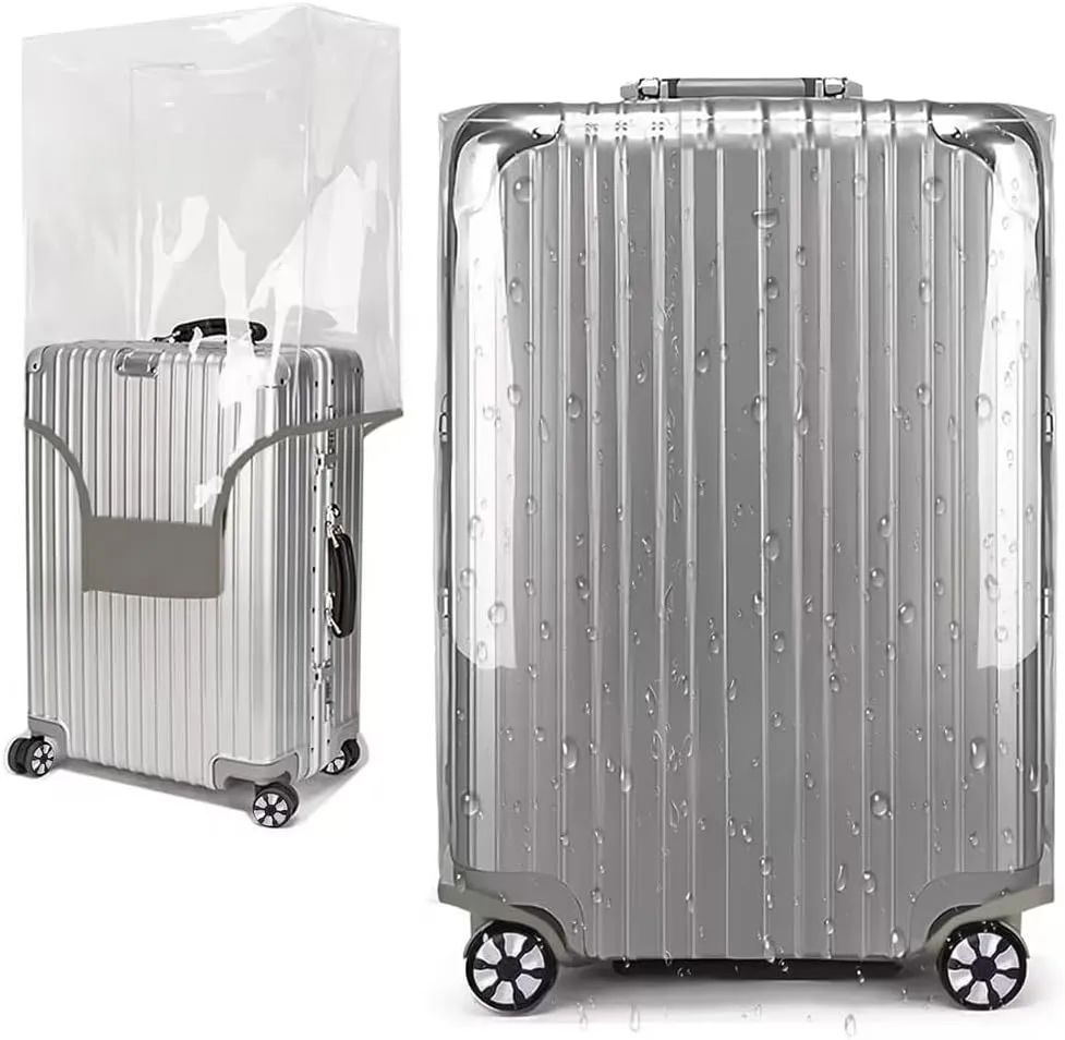 30 Inch Clear PVC Suitcase Cover Protectors Suitcase Covers for Luggage Thickened suitcase protective cover for Wheeled Suitcase Suitable for 30"-31"
