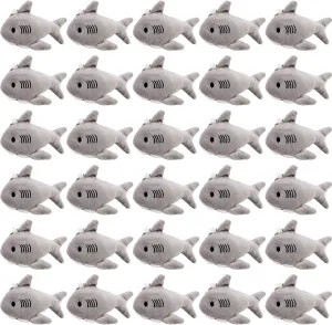 30 Pcs Mini Stuffed Shark Animal Toys Small Plush Shark Toys Bulk Mini Shark Plush Keychain for Ocean Theme Party Favors Goodie Bag Fillers Birthday Gifts (Color Set 2)