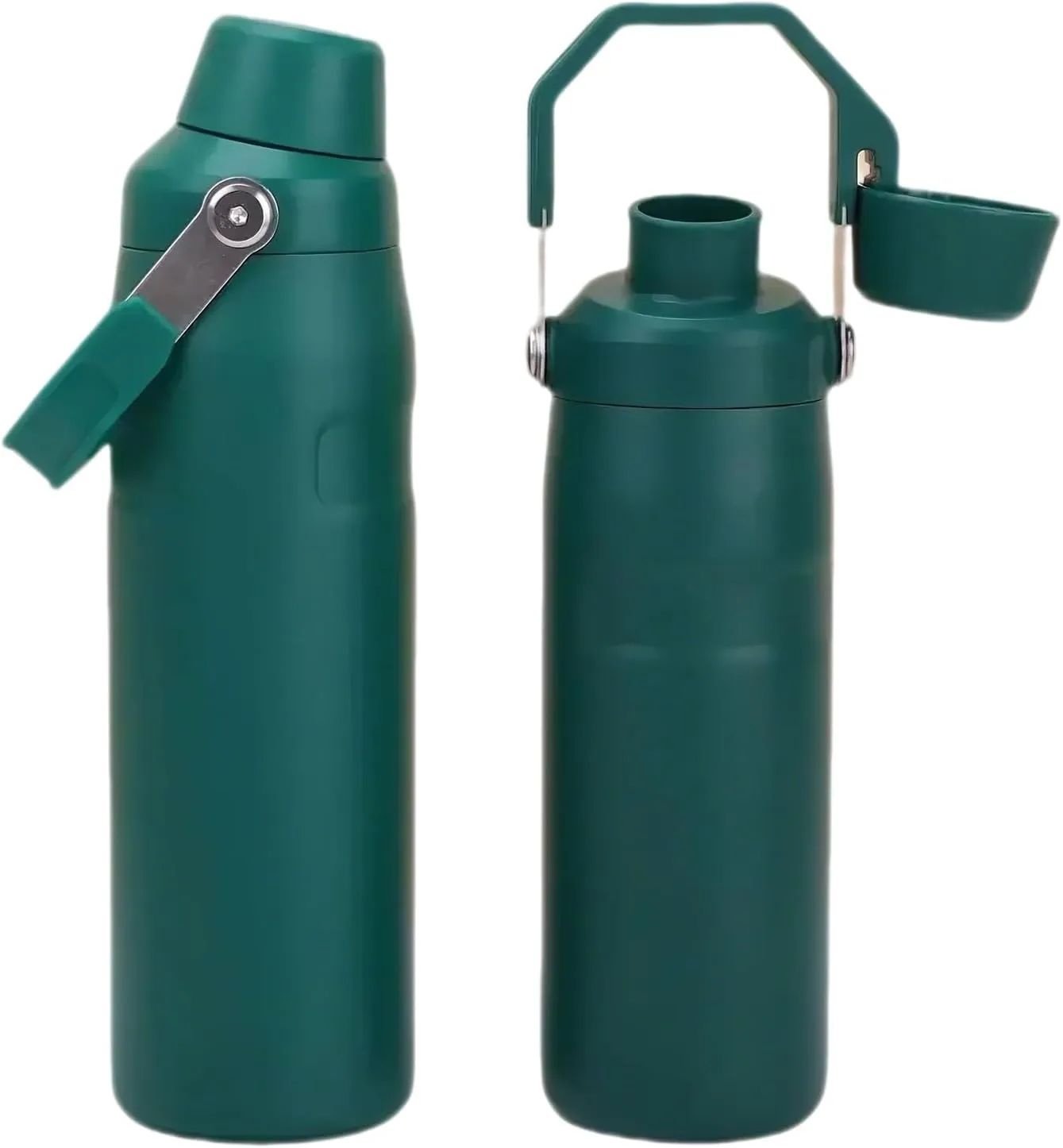 304 Stainless Steel Crooked Mouth Insulation Cup Large Capacity Handle Sports Water Bottle High Value Outdoor Mountaineering Kettle(Green,1000ml)