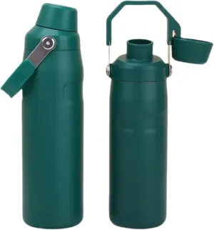304 Stainless Steel Crooked Mouth Insulation Cup Large Capacity Handle Sports Water Bottle High Value Outdoor Mountaineering Kettle(Green,1000ml)