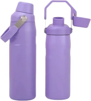 304 Stainless Steel Crooked Mouth Insulation Cup Large Capacity Handle Sports Water Bottle High Value Outdoor Mountaineering Kettle(Purple,1000ml)