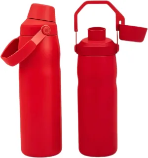 304 Stainless Steel Crooked Mouth Insulation Cup Large Capacity Handle Sports Water Bottle High Value Outdoor Mountaineering Kettle(Red,1000ml)