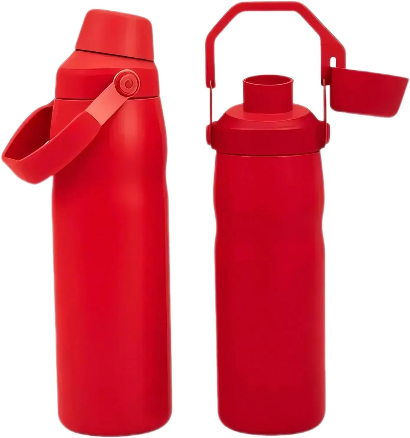 304 Stainless Steel Crooked Mouth Insulation Cup Large Capacity Handle Sports Water Bottle High Value Outdoor Mountaineering Kettle(Red,1000ml)