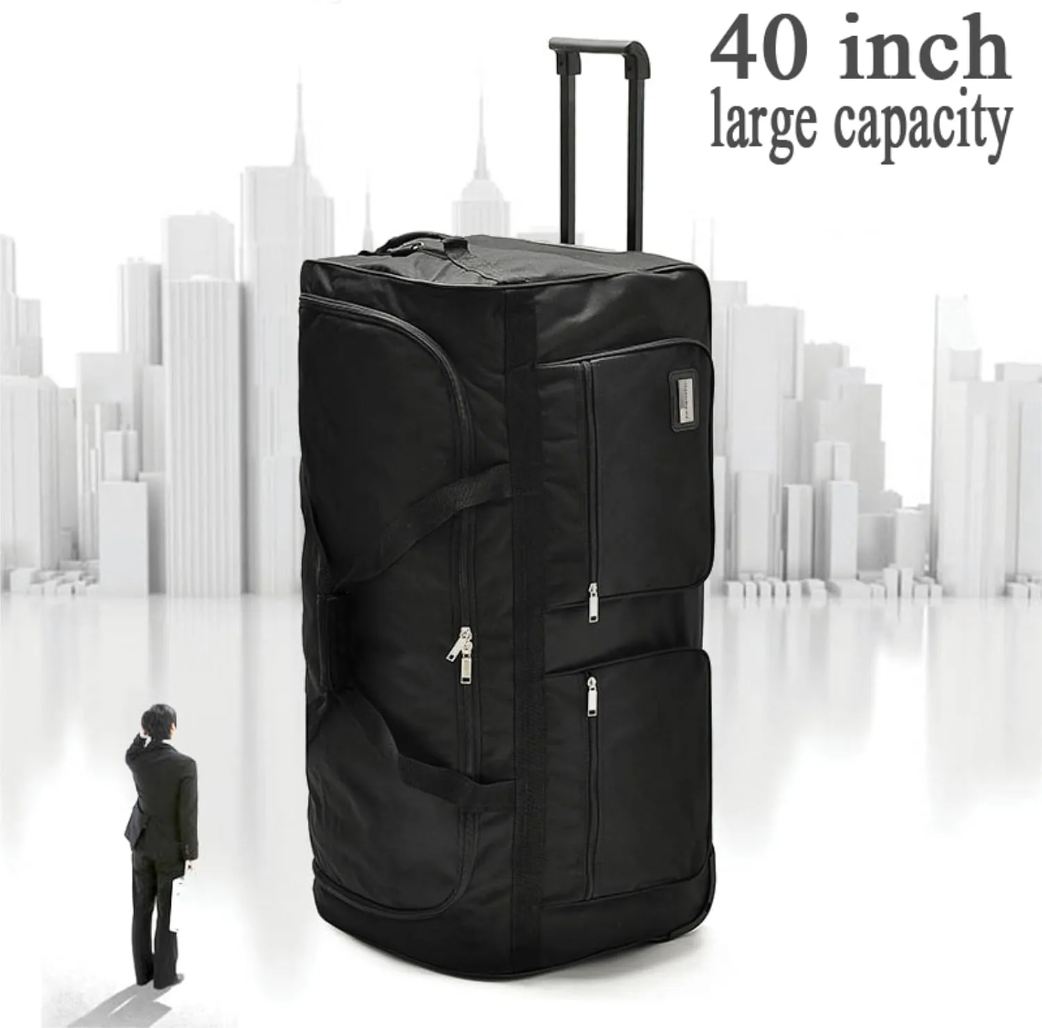 32" 40" Inch Super Large Rolling Luggage Bag Big Trolley Outdoor Travel Bag Canvas Hight 100cm Suitcase Luggage Sets(32 inch)