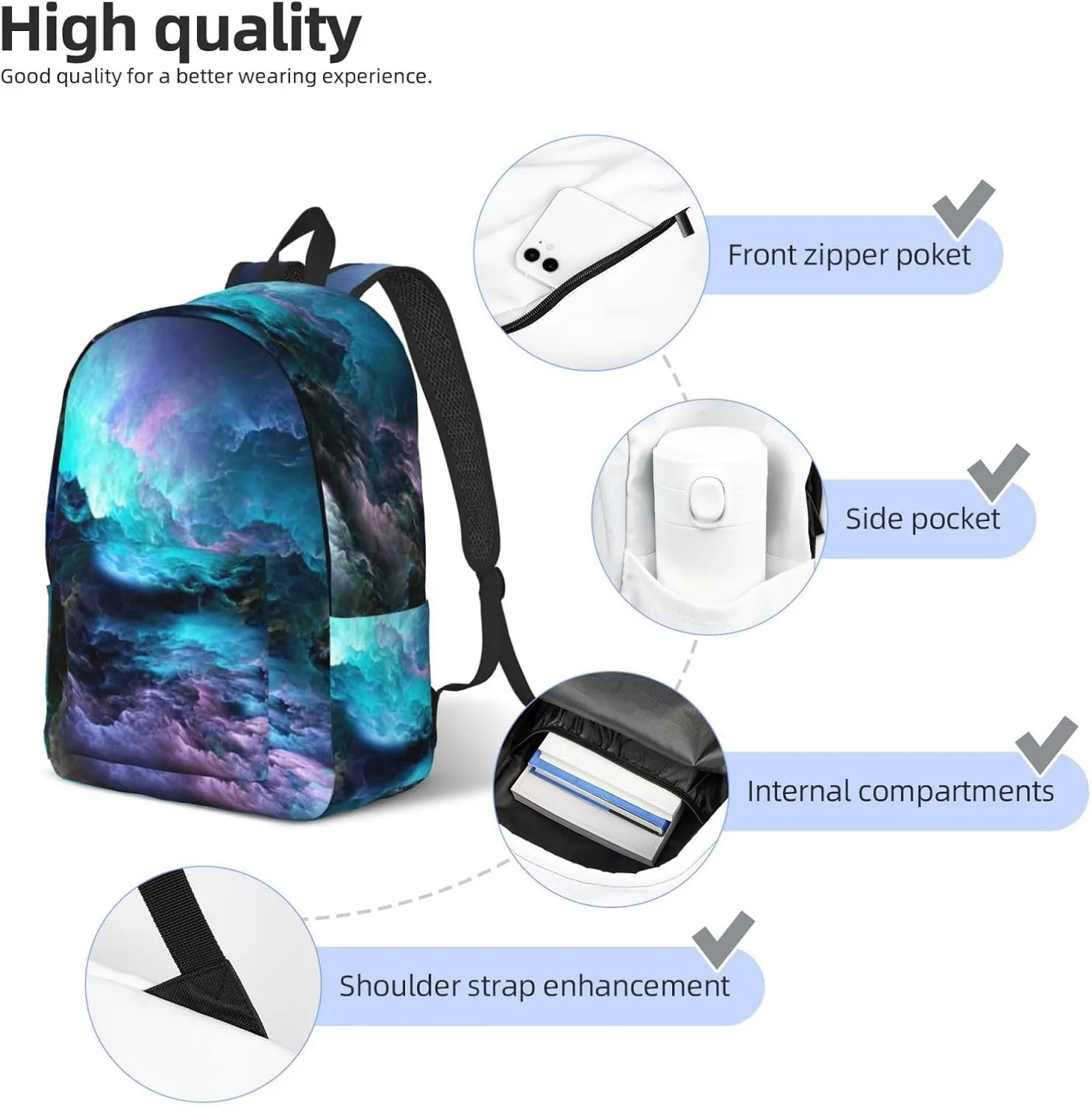 3d Graphics Universe Space Canvas Casual Lightweight Duffel Bag, Fashion Duffel Bag, Casual Daypack, Unisex Travel Backpack
