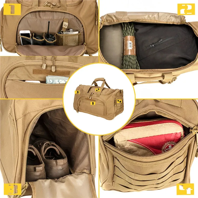 50L Foldable Travel Duffle Bag with Shoes Compartment - Versatile Sports Bag for Gym and Outdoor Activities