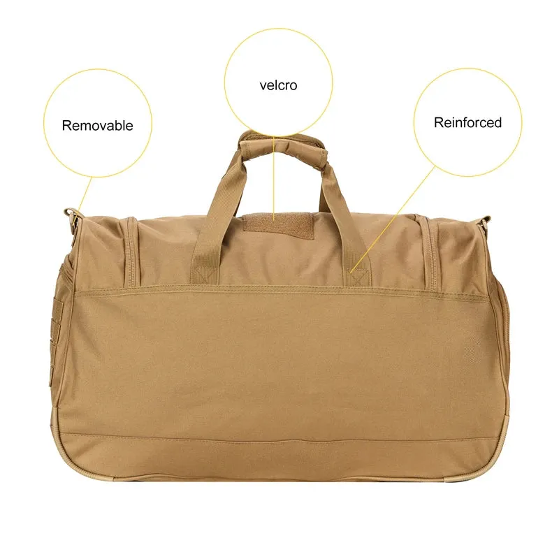 50L Foldable Travel Duffle Bag with Shoes Compartment - Versatile Sports Bag for Gym and Outdoor Activities