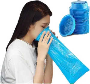 50PCS Portable Disposable Vomit Bags 1000ML Vomit Bags Leak Resistant Emesis Bags for Travel Airplane Motion Sickness Eco-Friendly Bag