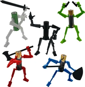 5PCS 3D Printed Mobile Robot T13 Action Figure, Limbs Movable Figure, Environmental Protection Toys, Desktop Decoration, Creative Gifts