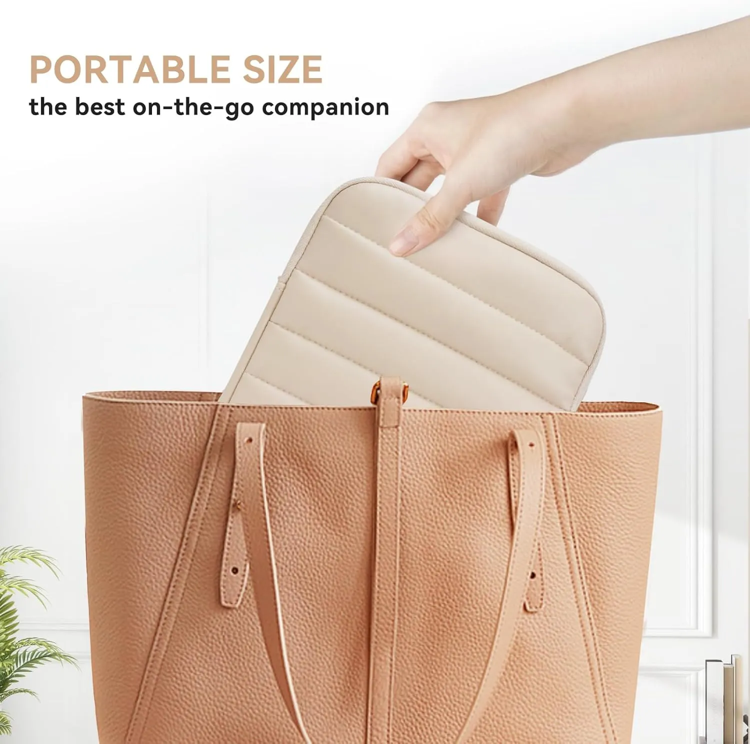 6-7 Inch Puffy Sleeve Case for 7" Kindle Paperwhite 12th Gen/Colorsoft 2024, 6.8" Kindle Paperwhite 11th Gen, 6" Kindle 11th Gen 2024/2022, Oasis, Protective Pouch Bag, Beige