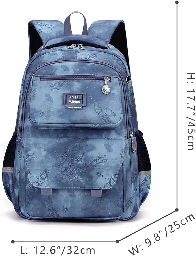 7Trees Backpack for School Girls Backpacks for Kids Bookbag for Middle School Bags Water-resistant Travel Back Pack (Blue)