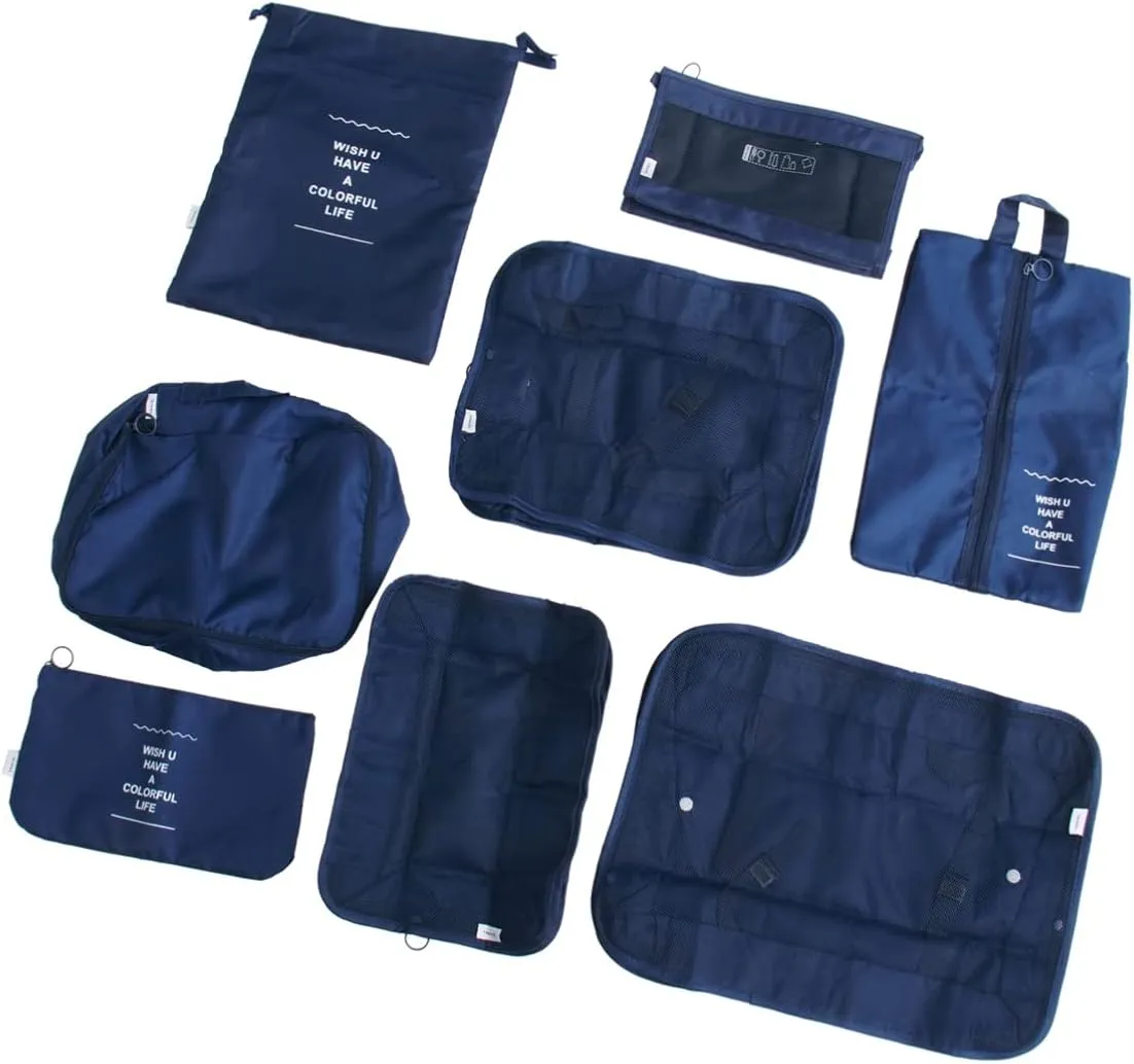 8pcs Set Suitcase Organiser Bags Travel Luggage Organizers Practical Suitcase Travel Storage Bags for Women Suitcase Organizer Travel Duffel Bag Compression Bag Make up Miss