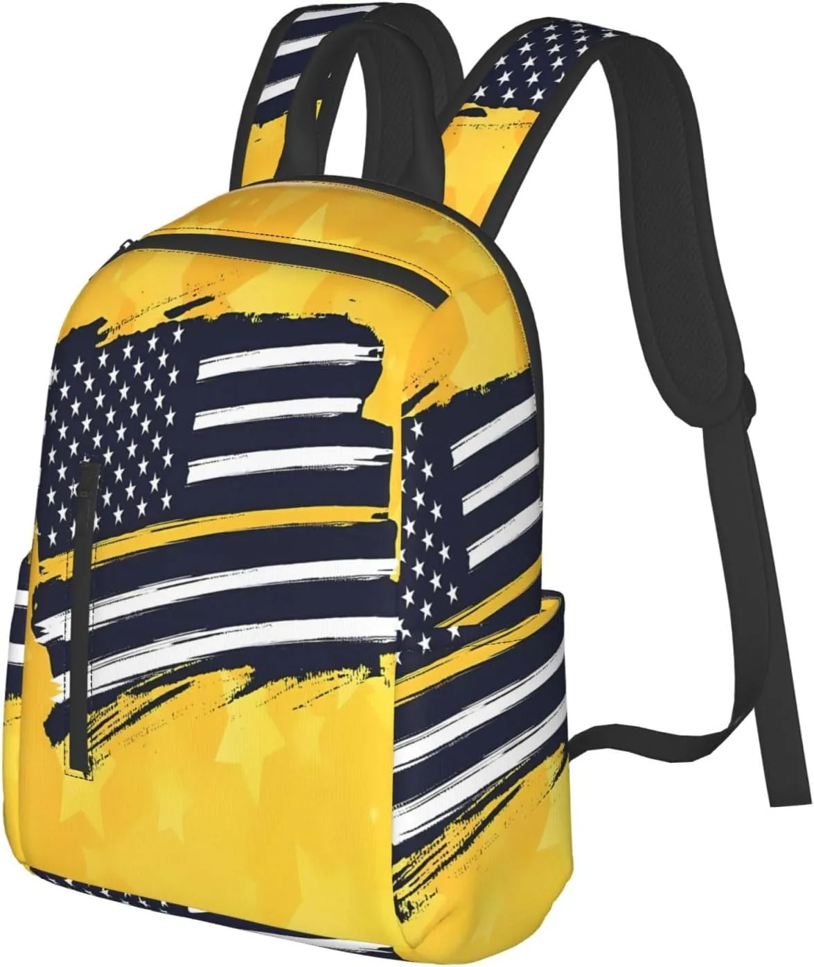 911 Dispatcher American Flag Stars Casual Backpacks Laptop Backpack Outdoor Travel Rucksack Sport Carry-On Daypack Lightweight Bag with Multi-Pockets