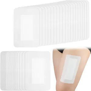 Adhesive Island Wound Dressings Knee Replacement Surgery Breathable Bordered Gauze Bandage Patches with Non-Stick Pad for Hip Surgery Abdominal Back Incision 4"x6" (Pack of 20)