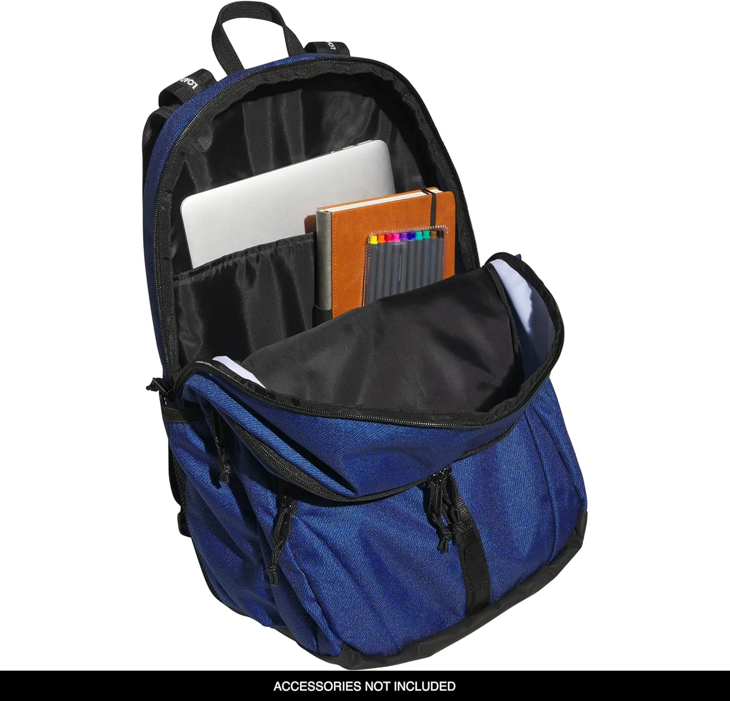 adidas Prime Backpack for Work, Travel Bag for Women and Men with Padded Compartment for Laptop, Twill Bright Royal-Legend Ink/Black2, One Size