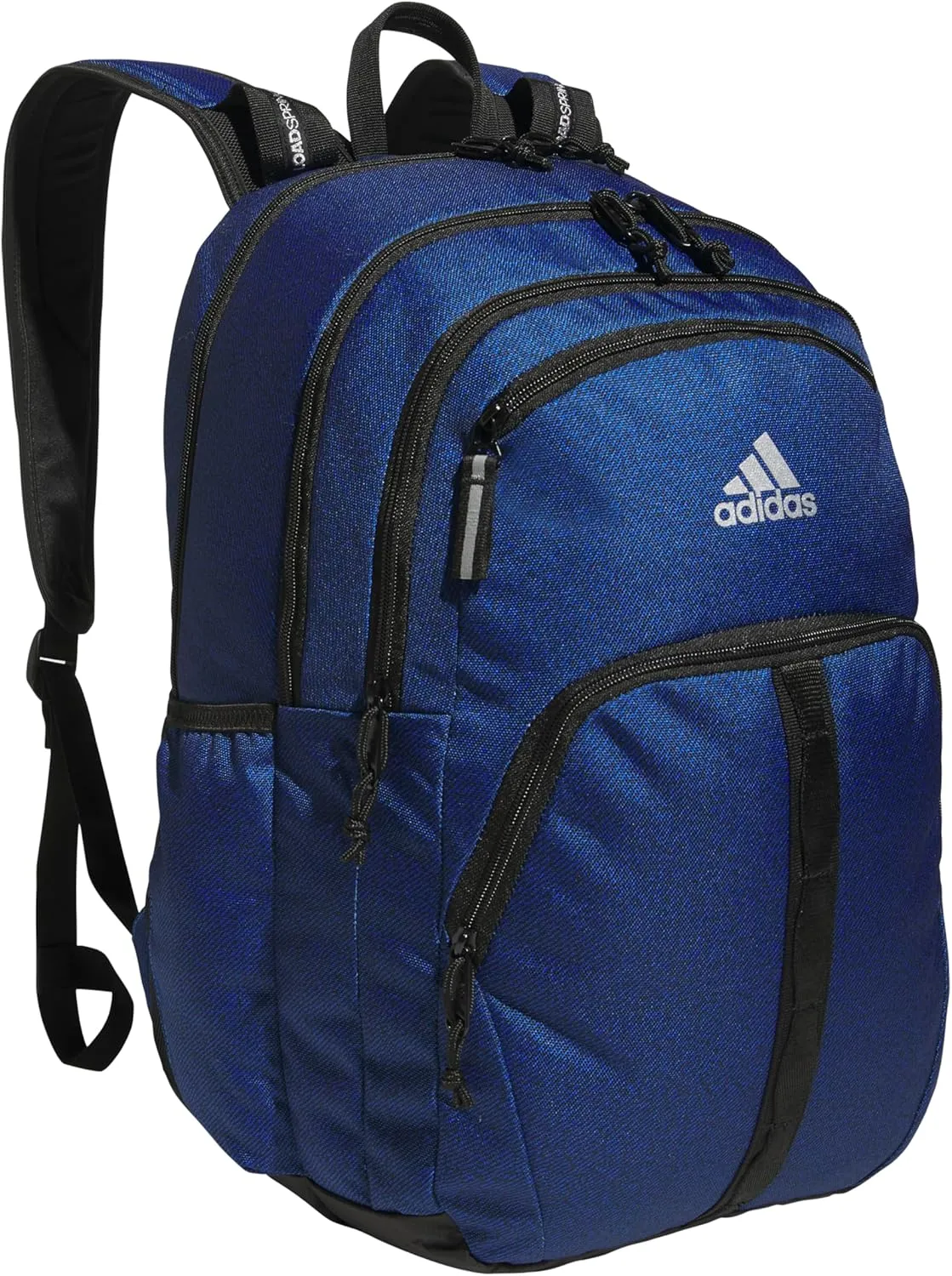 adidas Prime Backpack for Work, Travel Bag for Women and Men with Padded Compartment for Laptop, Twill Bright Royal-Legend Ink/Black2, One Size