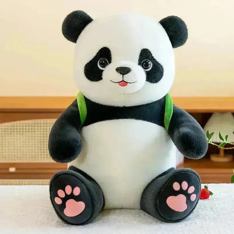 Adorable Panda Frog Backpack Plush Toy