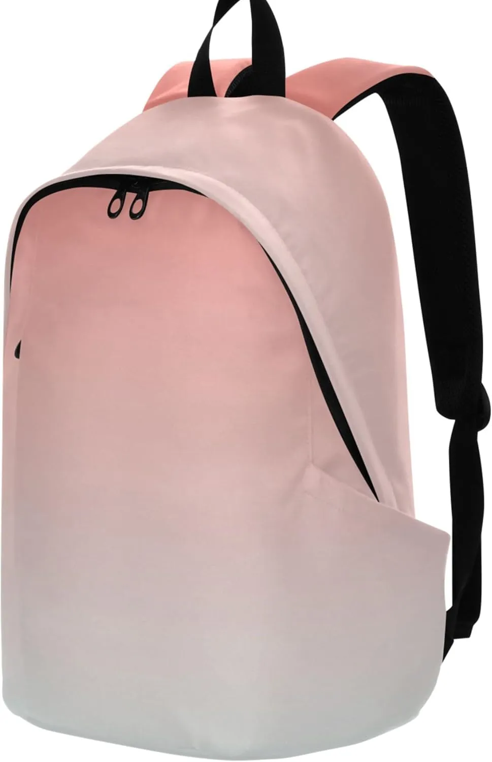Adults Mens Cute Backpack for Women Simple Coral Pink Light Cyan Gradient Bookbag School Backpack