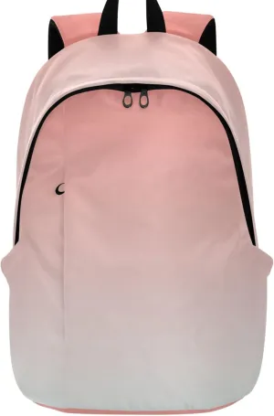 Adults Mens Cute Backpack for Women Simple Coral Pink Light Cyan Gradient Bookbag School Backpack