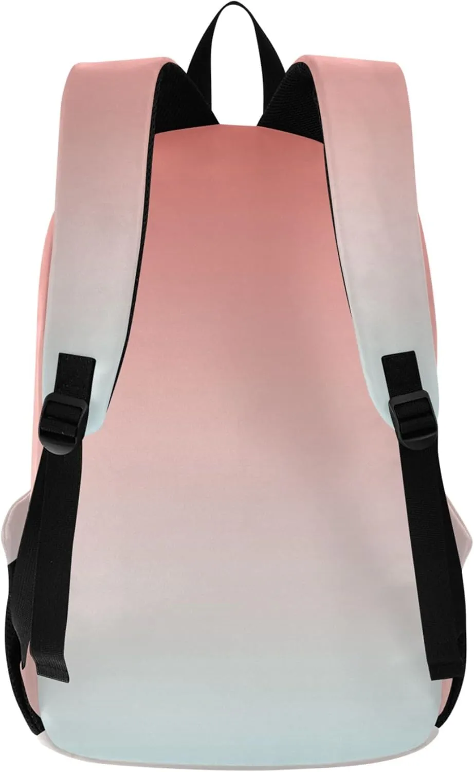 Adults Mens Cute Backpack for Women Simple Coral Pink Light Cyan Gradient Bookbag School Backpack