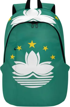 Aesthetic Casual Womens Daypack Cute Backpack Casual Macau Flag Back to School Gifts for Adults
