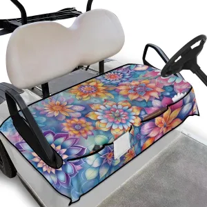AFPANQZ Golf Cart Seat Cover with Pockets Easy to Install Universal Cushion Cover for Club Car with Armrests