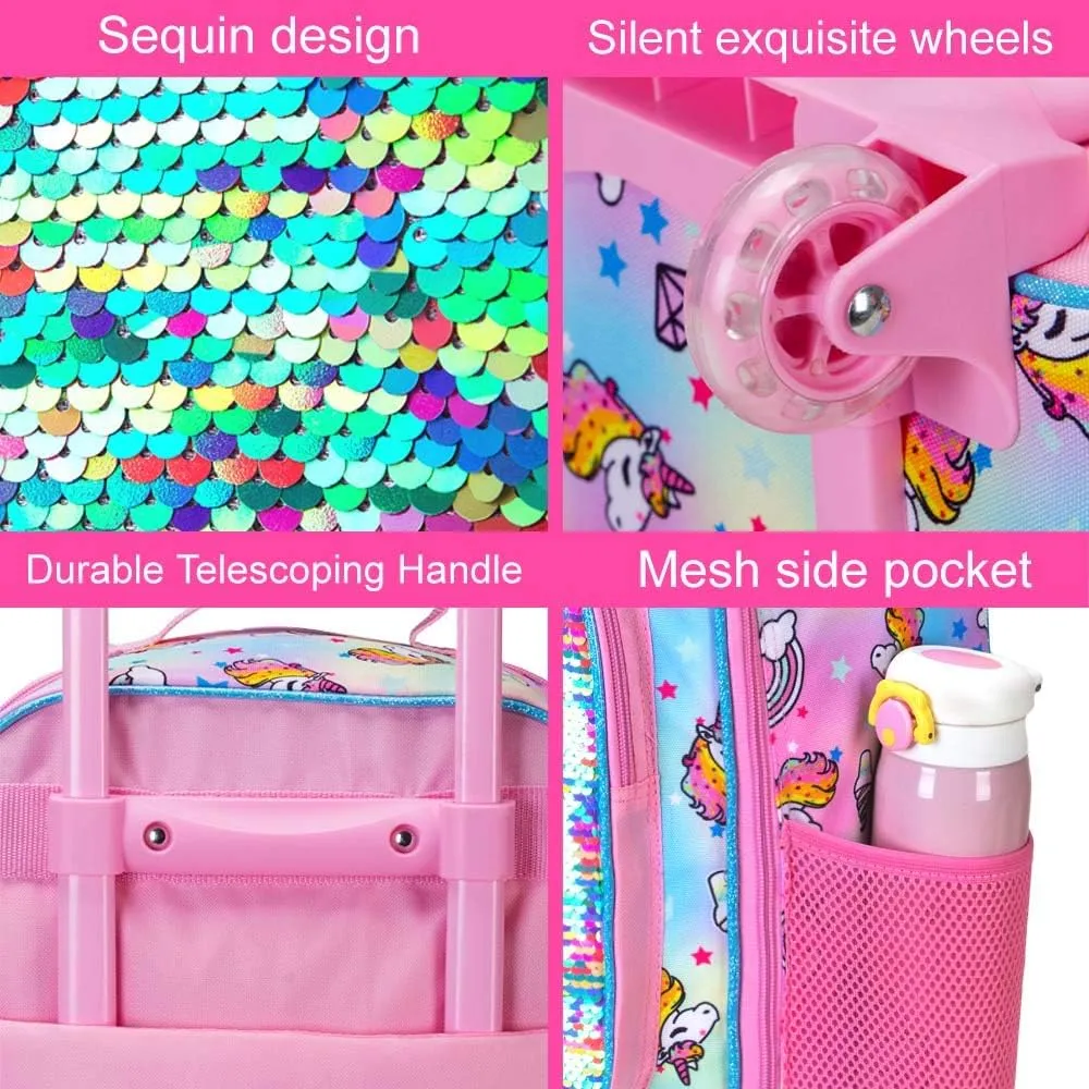 AGSDON Kids Luggage for Boys Girls, Cute Rolling Wheels Suitcase for Children Toddler