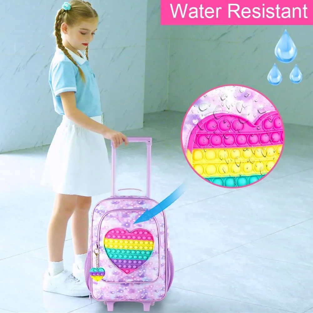 AGSDON Kids Luggage for Boys Girls, Cute Rolling Wheels Suitcase for Children Toddler