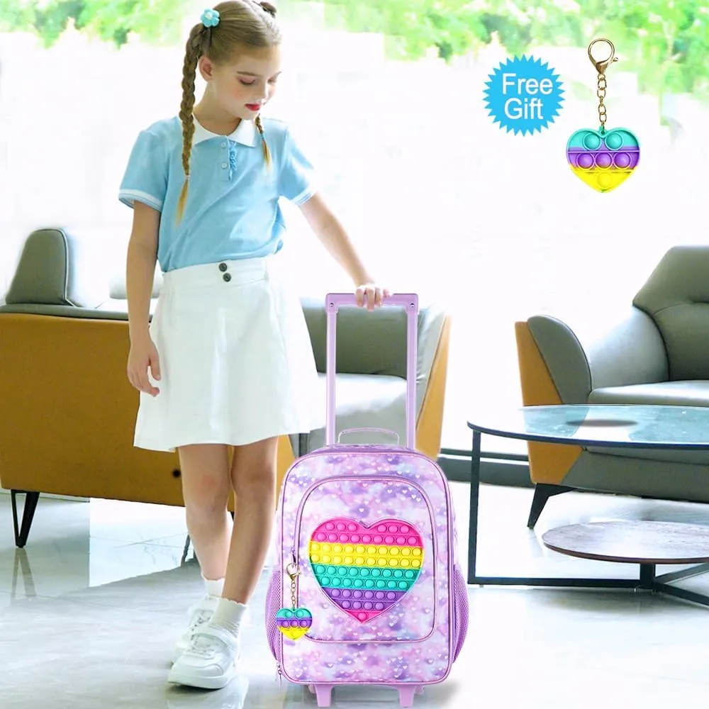 AGSDON Kids Luggage for Boys Girls, Cute Rolling Wheels Suitcase for Children Toddler