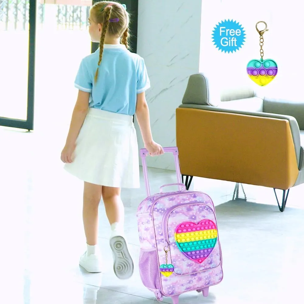 AGSDON Kids Luggage for Boys Girls, Cute Rolling Wheels Suitcase for Children Toddler