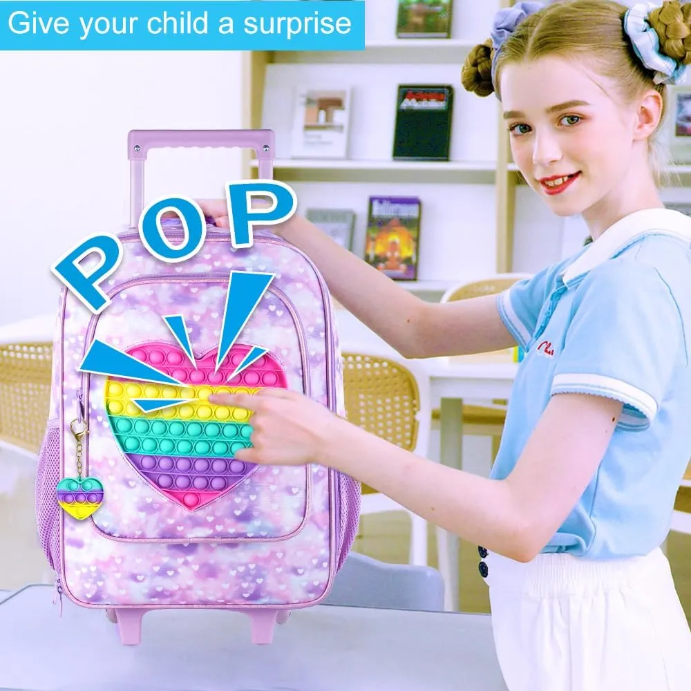 AGSDON Kids Luggage for Boys Girls, Cute Rolling Wheels Suitcase for Children Toddler