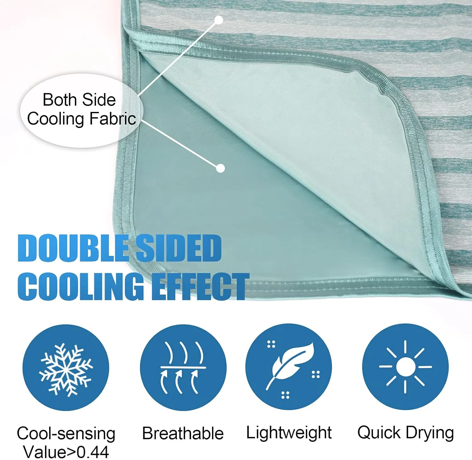 Ailemei Direct Cooling Blanket for Hot Sleepers, Double Sided Cold Effect, Twin/Full Size Lightweight Breathable Summer Blankets for Bed, Transfer Heat to Keep Body Cool for Night Sweats,60"x90"