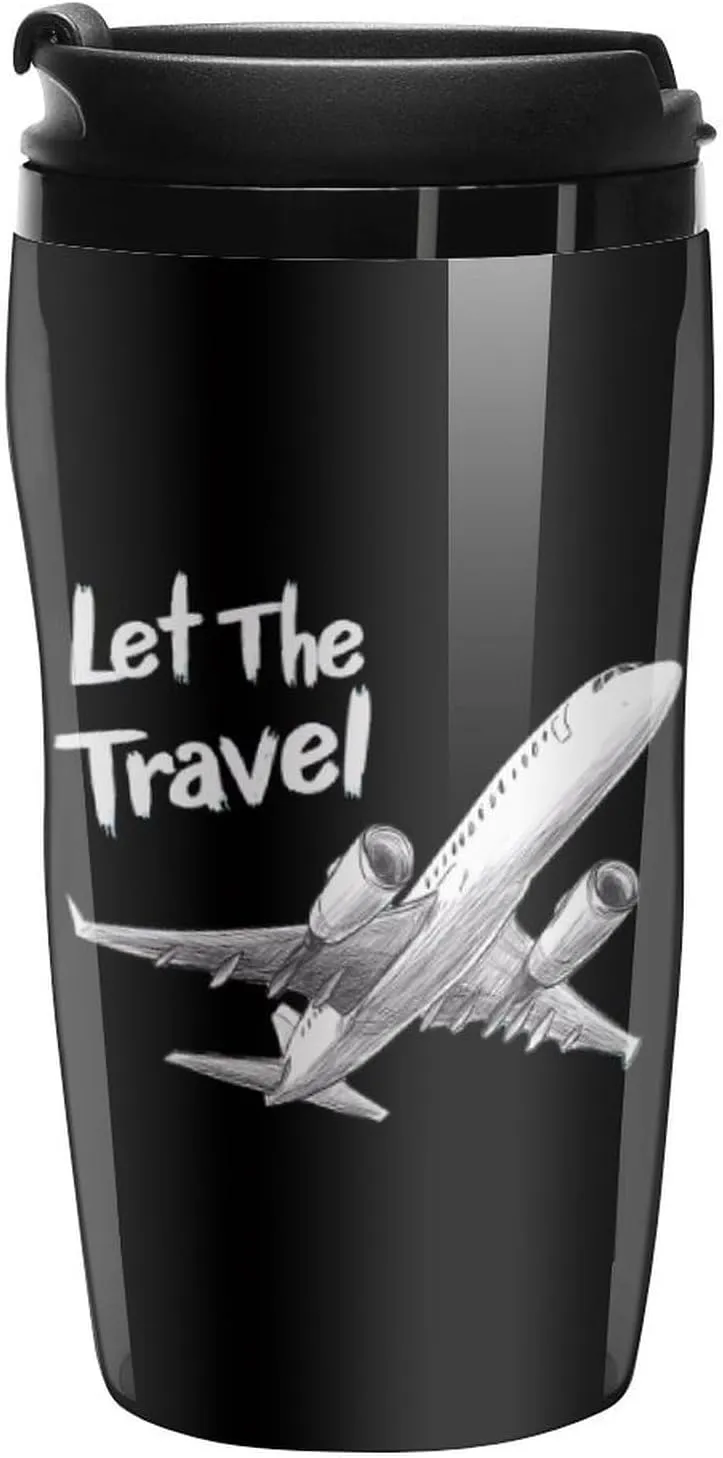 Airplane Travel Coffee Mug with Lid Portable Tumbler Water Bottle for Travel Business 250ml